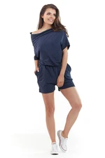 Awama Woman's Overall A216 Navy Blue