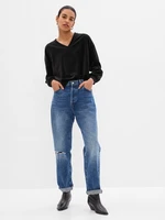 GAP Velour sweatshirt with V-neck - Women