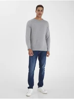 Gray Ribbed Sweater Blend Norun - Men