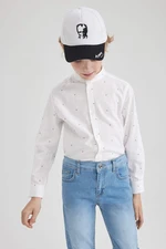 DEFACTO Boy 23 April Stand Up Collar Poplin Long Sleeve Shirt