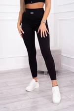 Ribbed leggings black