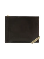 Dark brown and brown men's banknote wallet