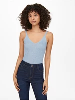 Light blue ribbed tank top ONLY Lina