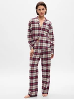 Women's cream-red flannel pyjamas GAP