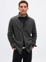 Dark grey men's flannel shirt GAP