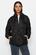 Trendyol Black Oversize Water Repellent Quilted Down Jacket