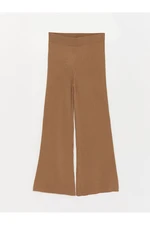 LC Waikiki Women's Straight Wide Leg Knitwear Pants with Elastic Waist.