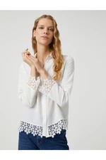 Koton Crochet Shirt With Appliques Long Sleeve