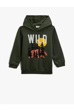 Koton Printed Hooded Sweatshirt