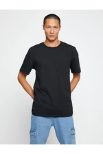 Koton Basic T-shirt Crew Neck Sleeve Detail.