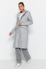 Trendyol Gray Long Boucle Coat