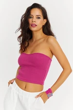 Cool & Sexy Women's Pink Sweetheart Crop Blouse Y2452