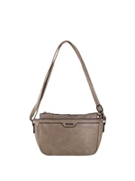 Dark beige messenger bag with adjustable strap