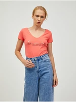 Coral T-shirt ORSAY - Women