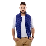 Men's quilted vest GLANO - dark blue