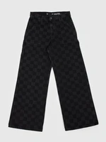 GAP Teen Jeans Wide Stride Checkerboard - Girls