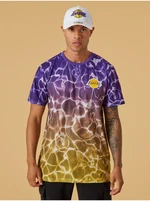 Yellow-Purple Mens Patterned T-Shirt New Era Loslak - Men