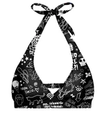 Aloha From Deer Woman's Doodle Halter Neck Bikini Top BTH AFD113