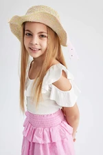 DEFACTO Girl Embroidered Straw Hat