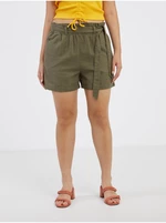 Linen Khaki Shorts JDY Say - Women's