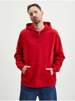 Red Mens Hoodie Guess Roy - Men