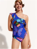 Blue Women Patterned One Piece Swimwear Desigual Ariel - Women