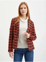 Black-and-red women's plaid blazer ORSAY