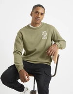 Light green men's sweatshirt with Celio inscription on the back