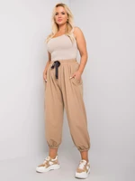 Free-size beige sweatpants in beige