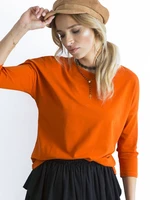 Dark orange blouse with 3/4 sleeves