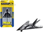 Lockheed F-117 Nighthawk Stealth Aircraft Black "United States Air Force" with Runway Section Diecast Model Airplane by Runway24