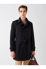 LC Waikiki Men's Slim Fit Jacket Collar Gabardine Trench Coat