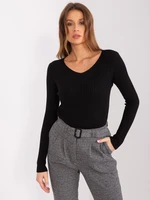 Classic black neckline sweater