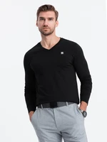 Ombre Men's V-NECK Longsleeve - black