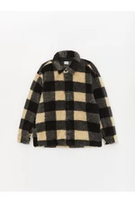 LC Waikiki Comfort Fit Plaid Plush Boys' Shirt Jacket