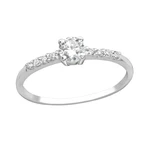 Silver princess engagement ring