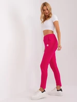 Fuchsia women's sweatpants with drawstring