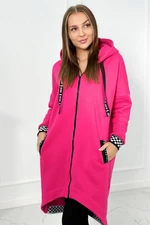 Fuchsia zip-up hoodie