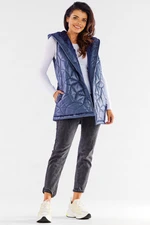 Awama Woman's Vest A539 Navy Blue