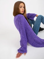 Purple cardigan with the addition of OH BELLA wool