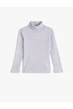 Koton Turtleneck T-shirt with Long Sleeves, Corduroy