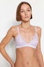 Trendyol Lilac Lace Capless Bralet Bra