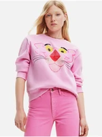 Růžová dámská mikina Desigual Pink Panther - Dámské