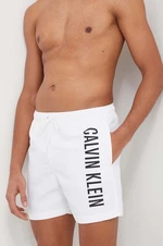 Plavkové šortky Calvin Klein bílá barva, KM0KM01004
