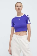 Tričko adidas Originals 3-Stripes Baby Tee fialová barva, IP0661