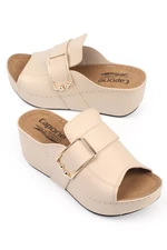 Capone Outfitters Anatomical Soft Comfortable Sole, Wedge Heels Mommy Slippers.