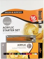 Daler Rowney Simply Set di colori acrilici Starter Set 12 x 12 ml