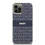 Zadní kryt DKNY PC/TPU Repeat Pattern Tonal Stripe Magsafe pro Apple iPhone 12/12 Pro, modrá