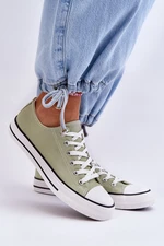 Classic Women's Low Bottom Sneakers Light Green Vegas