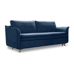 Ciemnoniebieska aksamitna rozkładana sofa 225 cm Charming Charlie – Miuform